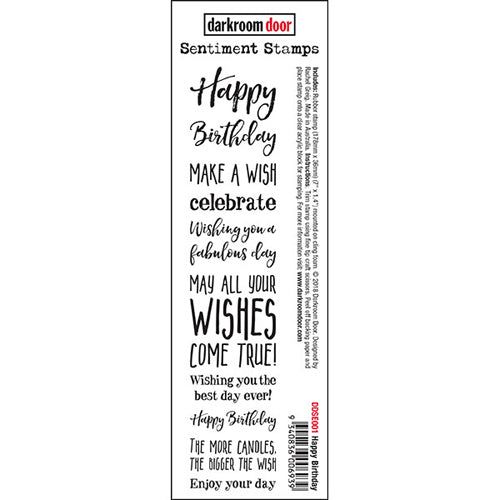 Rubber Stamp - Darkroom Door - Sentiment Stamp - Happy Birthday
