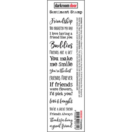 Rubber Stamp - Darkroom Door - Sentiment Stamp - Friendship