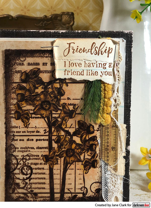 Rubber Stamp - Darkroom Door - Sentiment Stamp - Friendship
