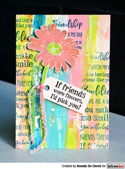 Rubber Stamp - Darkroom Door - Sentiment Stamp - Friendship