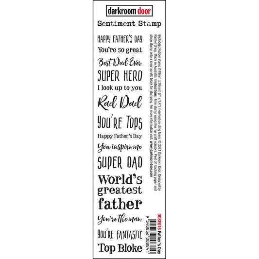 Rubber Stamp - Darkroom Door - Sentiment Stamp - Father's Day