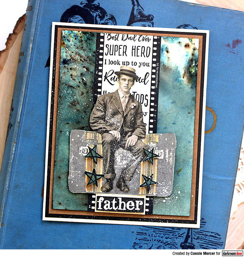 Rubber Stamp - Darkroom Door - Sentiment Stamp - Father's Day