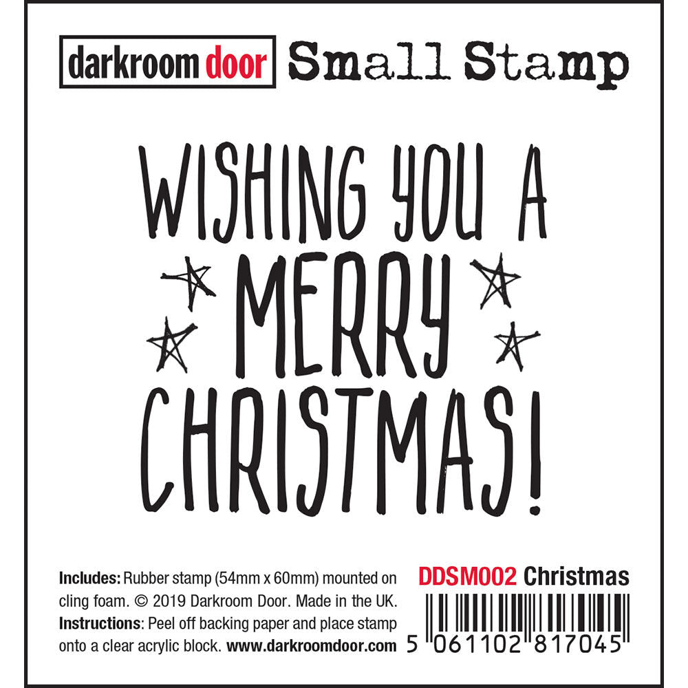 Rubber Stamp - Darkroom Door - Small Stamp - Christmas