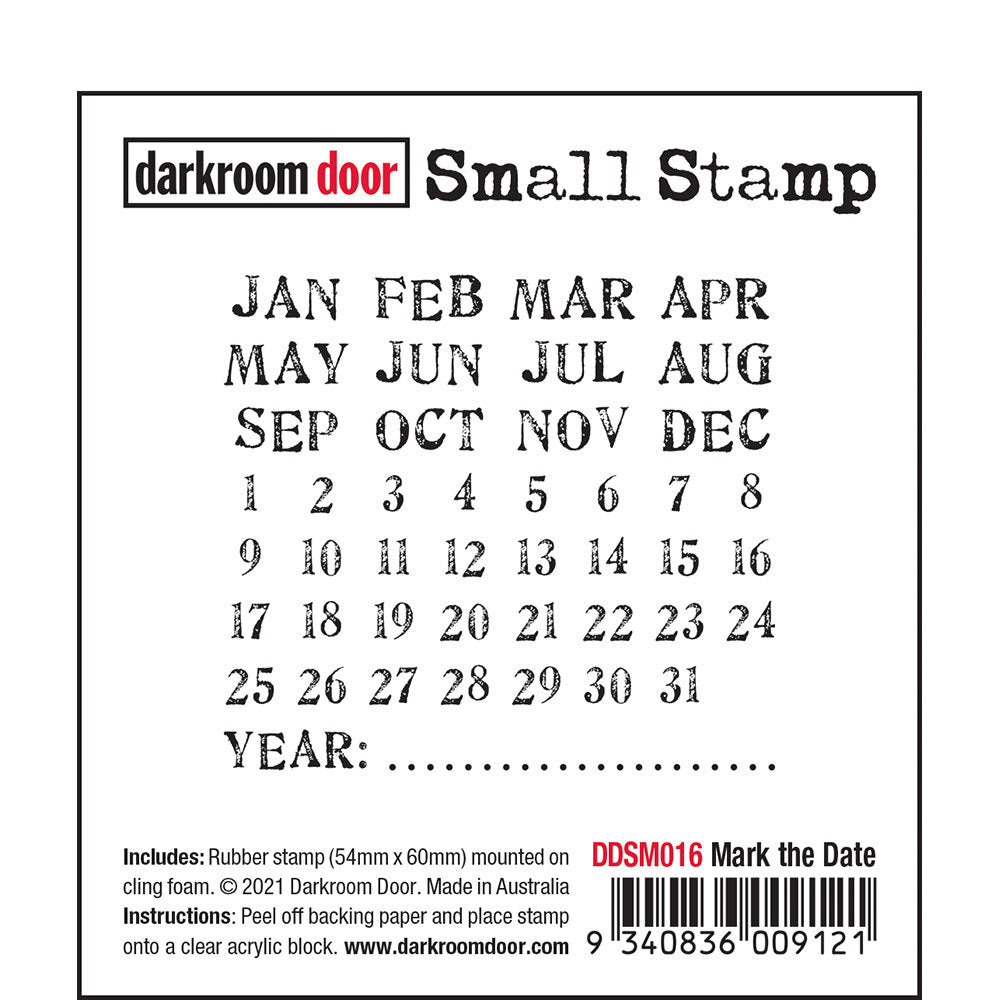 Rubber Stamp - Darkroom Door - Small Stamp - Mark The Date – 10Cats