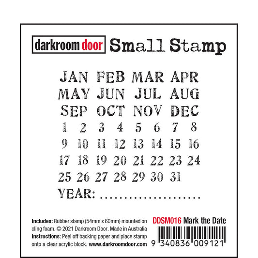 Rubber Stamp - Darkroom Door - Small Stamp - Mark The Date