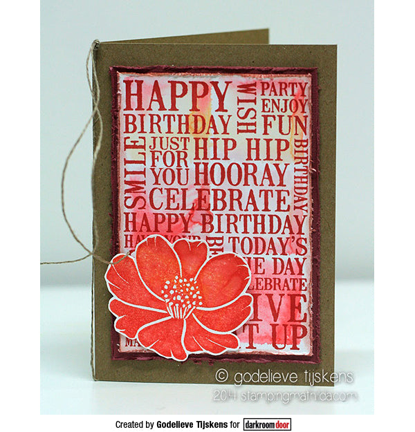 Rubber Stamp - Darkroom Door - Word Block Stamp - Birthday