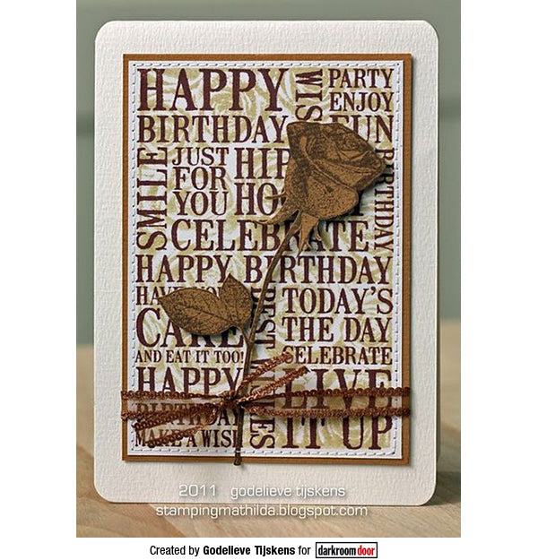 Rubber Stamp - Darkroom Door - Word Block Stamp - Birthday