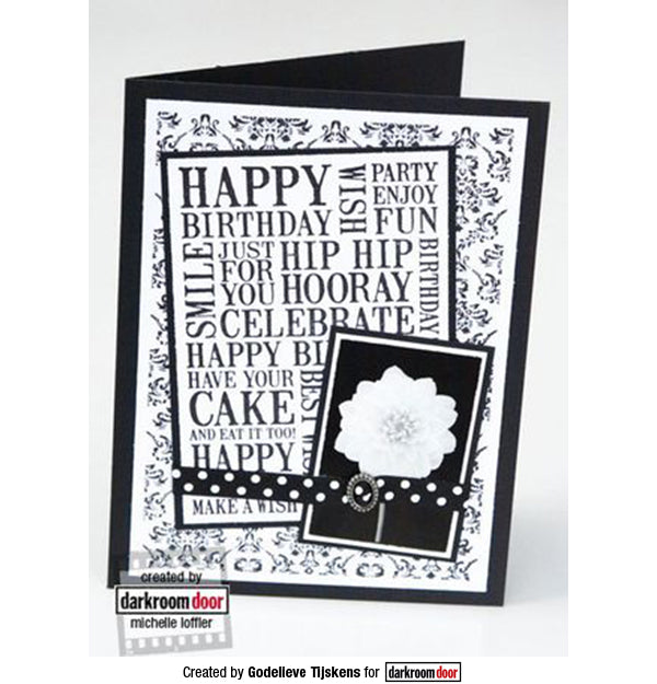 Rubber Stamp - Darkroom Door - Word Block Stamp - Birthday