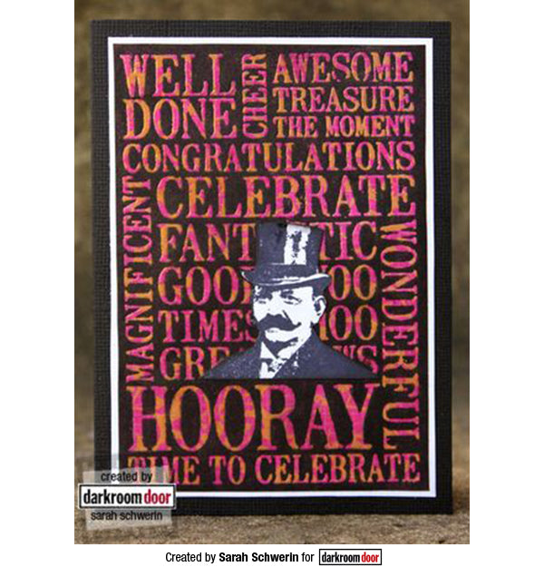 Rubber Stamp - Darkroom Door - Word Block Stamp - Congratulations