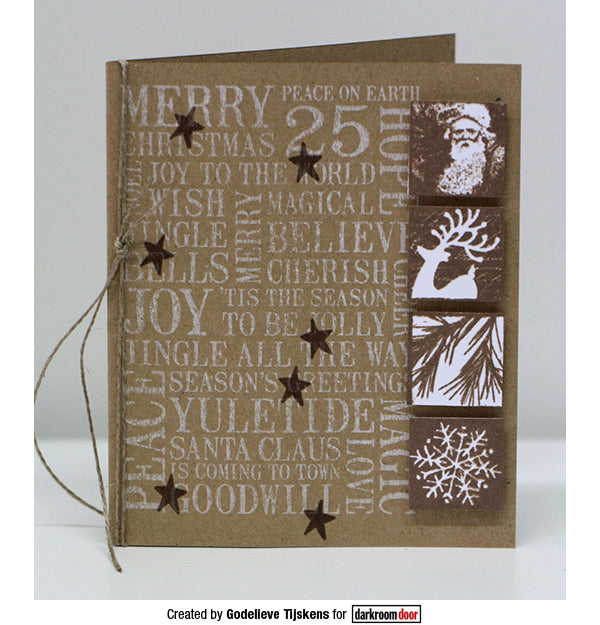 Rubber Stamp - Darkroom Door - Word Block Stamp - Christmas