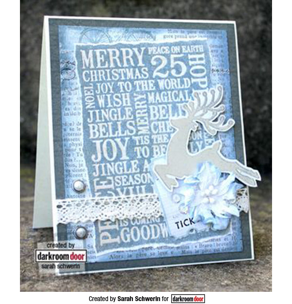 Rubber Stamp - Darkroom Door - Word Block Stamp - Christmas