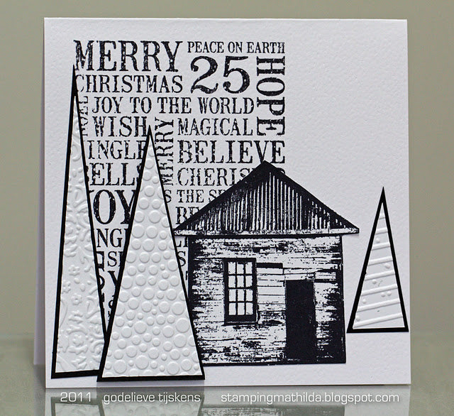 Rubber Stamp - Darkroom Door - Word Block Stamp - Christmas