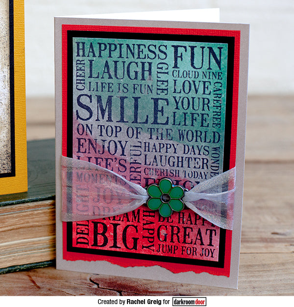 Rubber Stamp - Darkroom Door - Word Block Stamp - Smile
