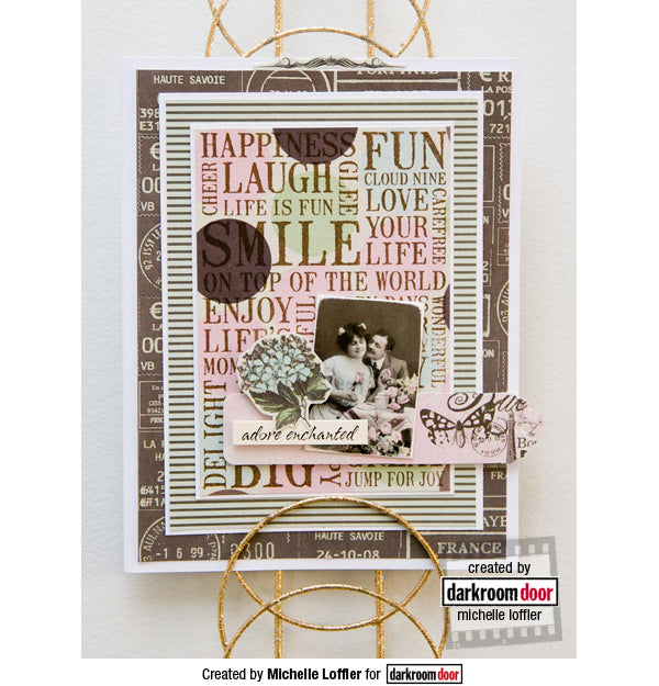 Rubber Stamp - Darkroom Door - Word Block Stamp - Smile