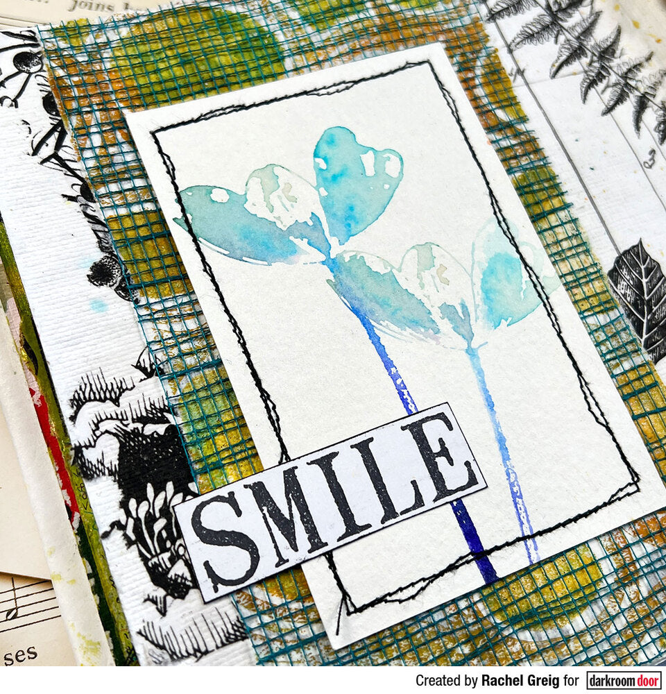 Rubber Stamp - Darkroom Door - Word Block Stamp - Smile