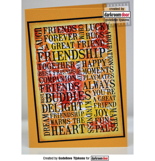 Rubber Stamp - Darkroom Door - Word Block Stamp - Friendship