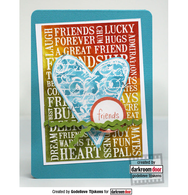 Rubber Stamp - Darkroom Door - Word Block Stamp - Friendship