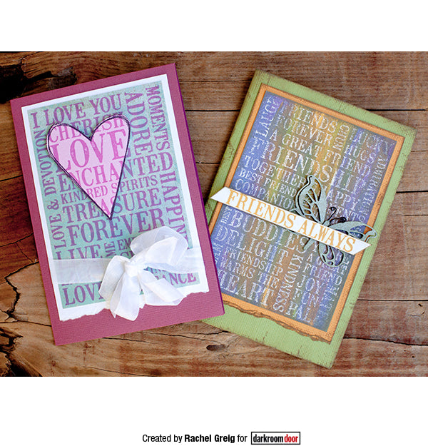 Rubber Stamp - Darkroom Door - Word Block Stamp - Friendship