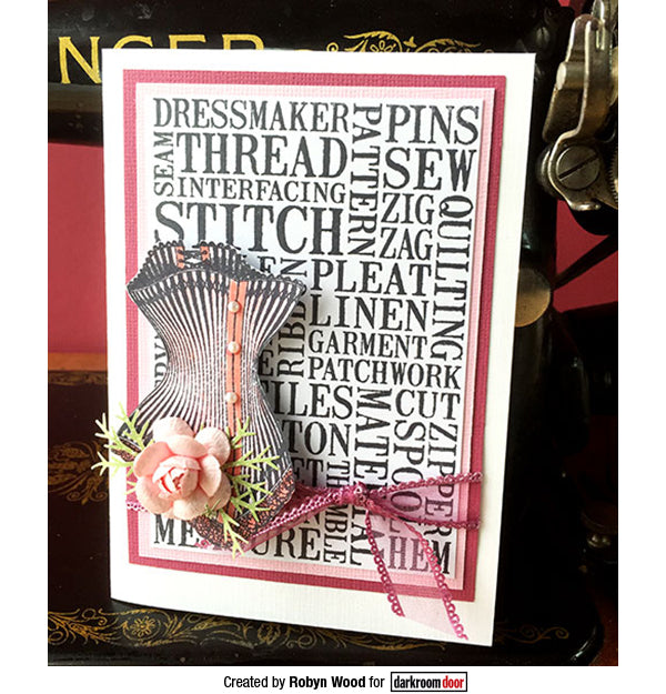 Rubber Stamp - Darkroom Door - Word Block Stamp - Stitch