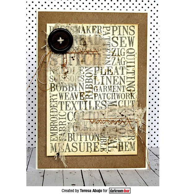 Rubber Stamp - Darkroom Door - Word Block Stamp - Stitch