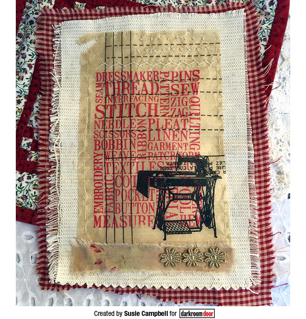 Rubber Stamp - Darkroom Door - Word Block Stamp - Stitch