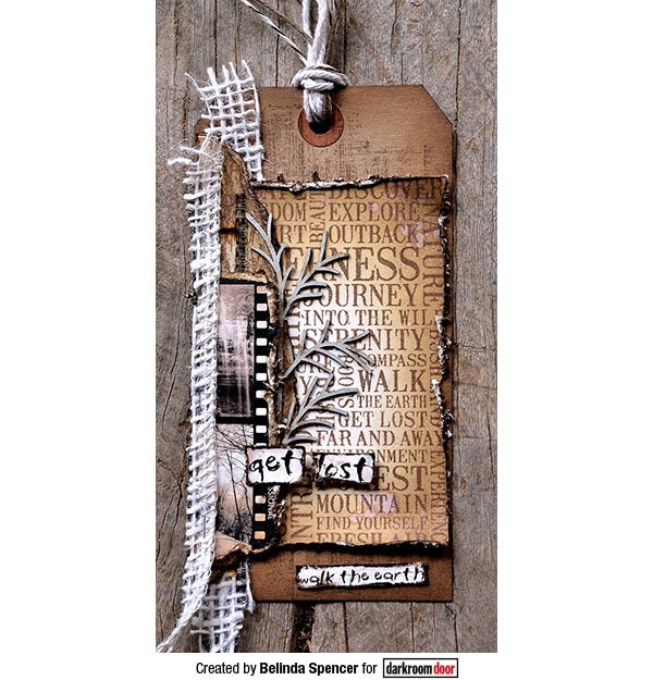 Rubber Stamp - Darkroom Door - Word Block Stamp - Wilderness