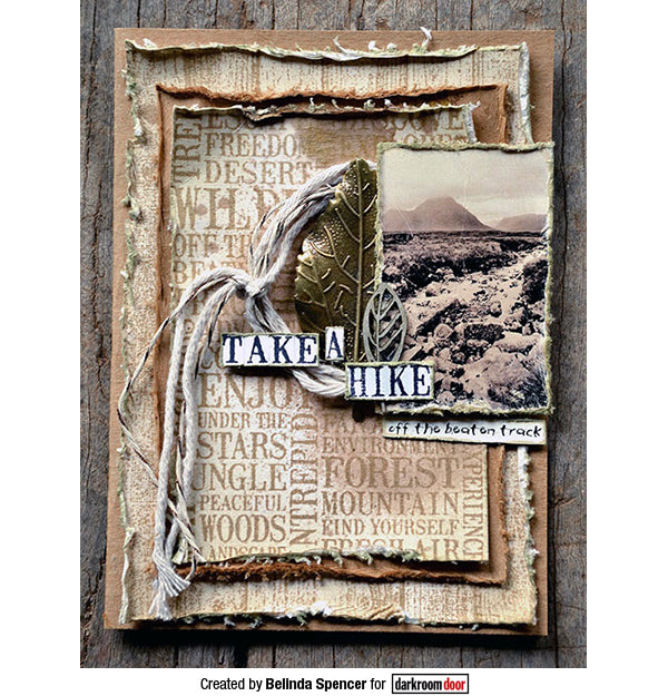 Rubber Stamp - Darkroom Door - Word Block Stamp - Wilderness