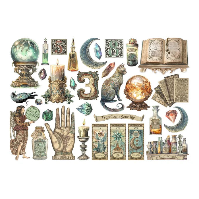 Stamperia  Ephemera Adhesive Paper Cut Outs  - Asst Fortune