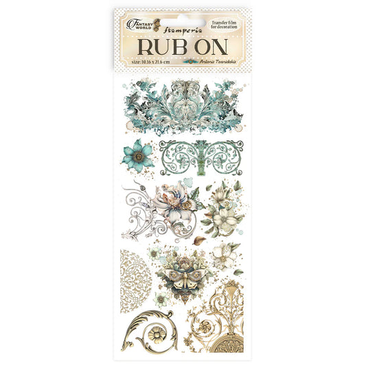 Stamperia Rub-on  - Sir Vagabond in Fantasy World flowers and butterfly