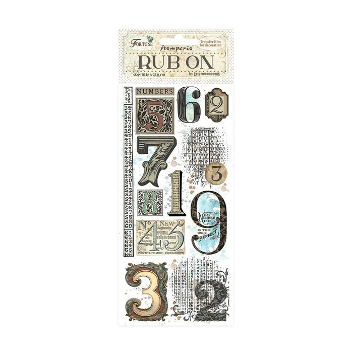 Stamperia Rub-On  - Numbers Fortune 