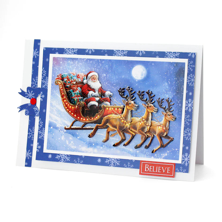 Katy Sue - Die Cut 3D decoupage - Santa In The Sky