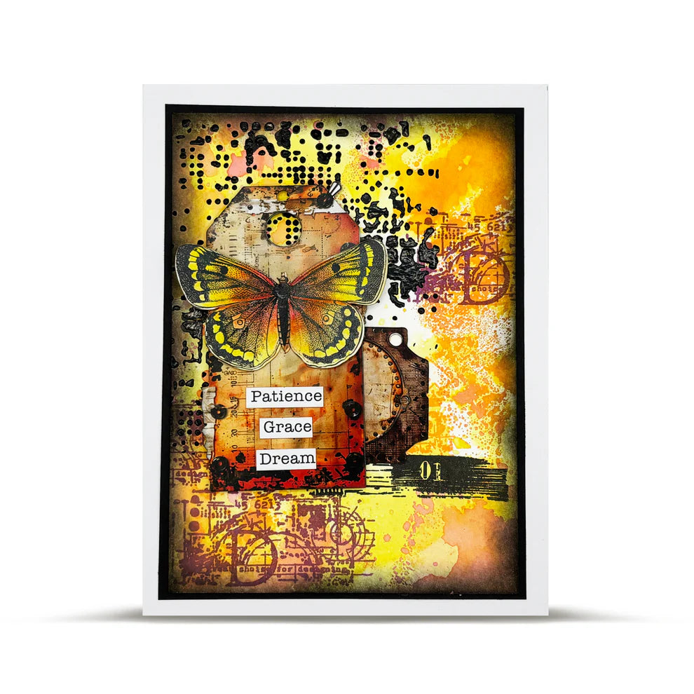 AALL & CREATE - 6X6  Stencil  - Circular Disruption # 249