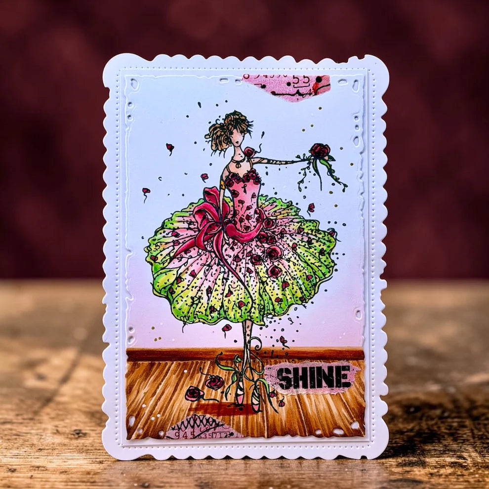 AALL & CREATE - A6 Stamps -Rose Ballet # 1483
