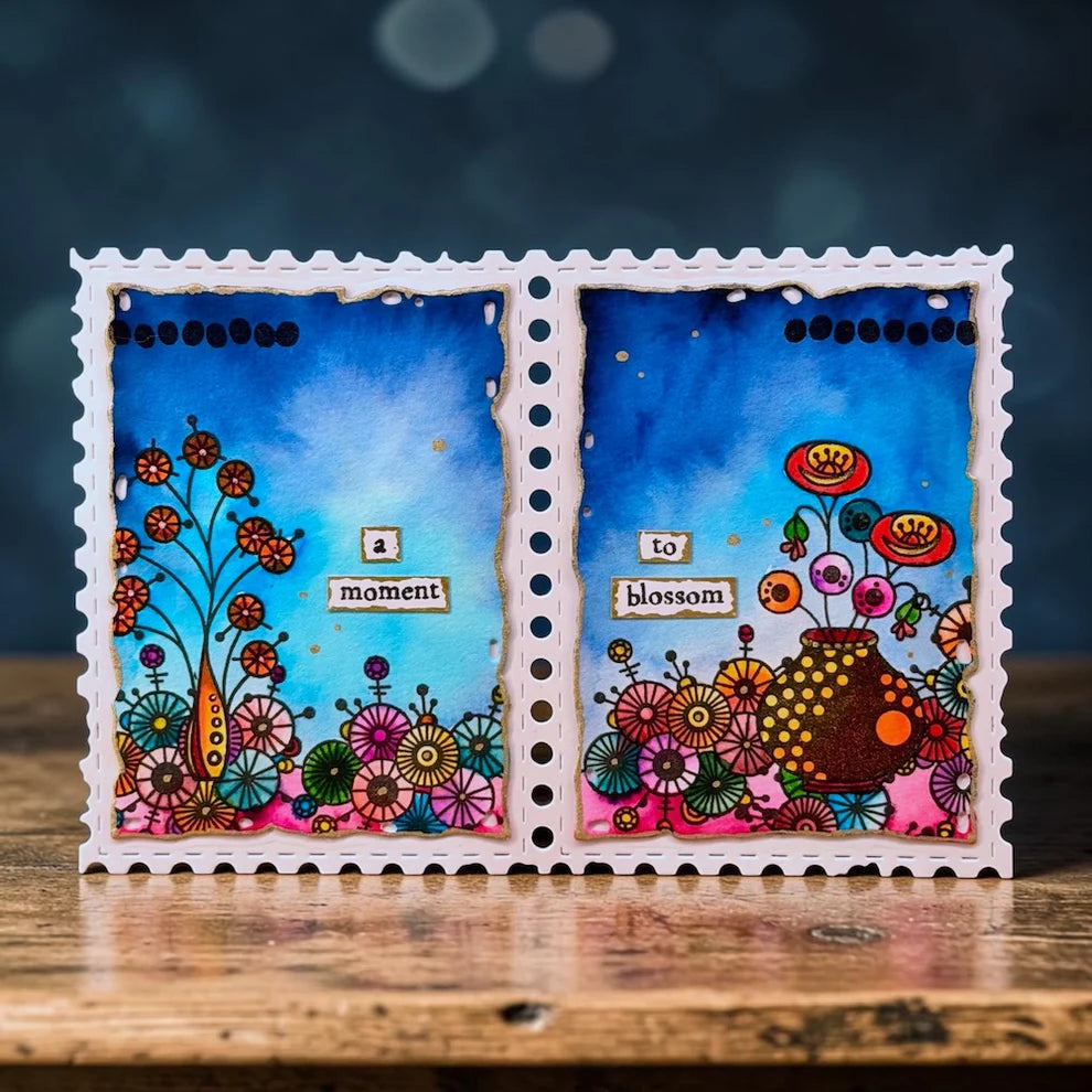 AALL & CREATE - A6 Stamps -Funny Coquelicots #1477