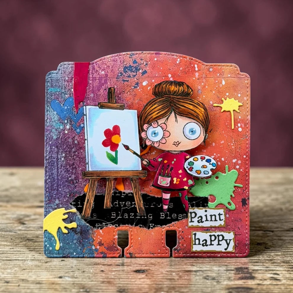 AALL & CREATE - A7 Stamps - Paint Happy  #1500