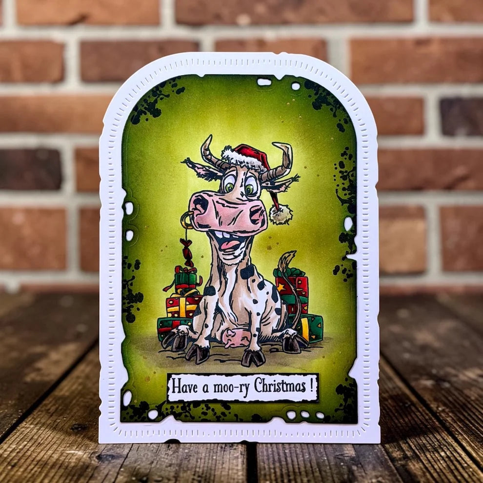 AALL & CREATE - A6 Stamps -Moo-ry Christmas # 1496