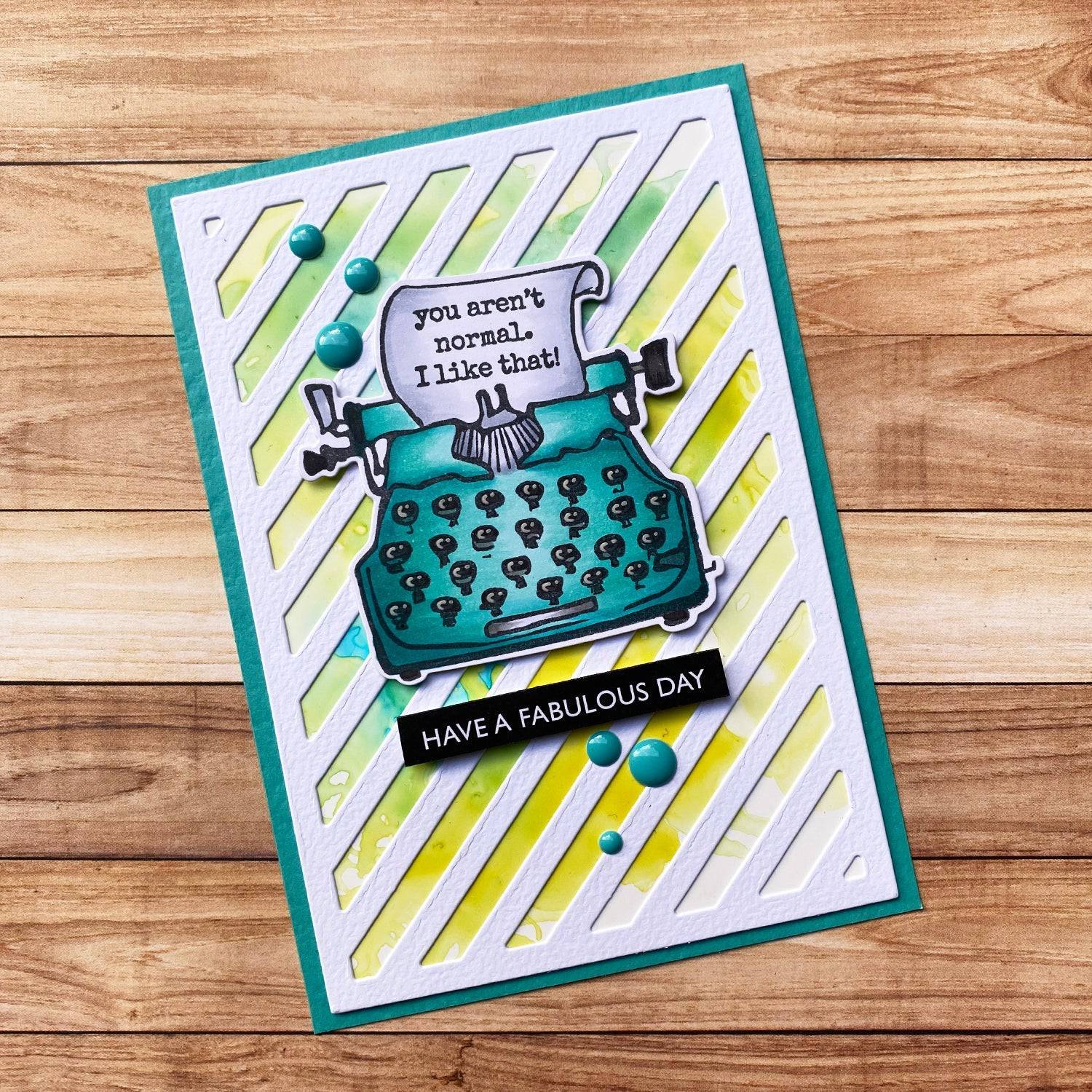 Paper Rose -  Clear Stamp Set  - Typed Sentiments