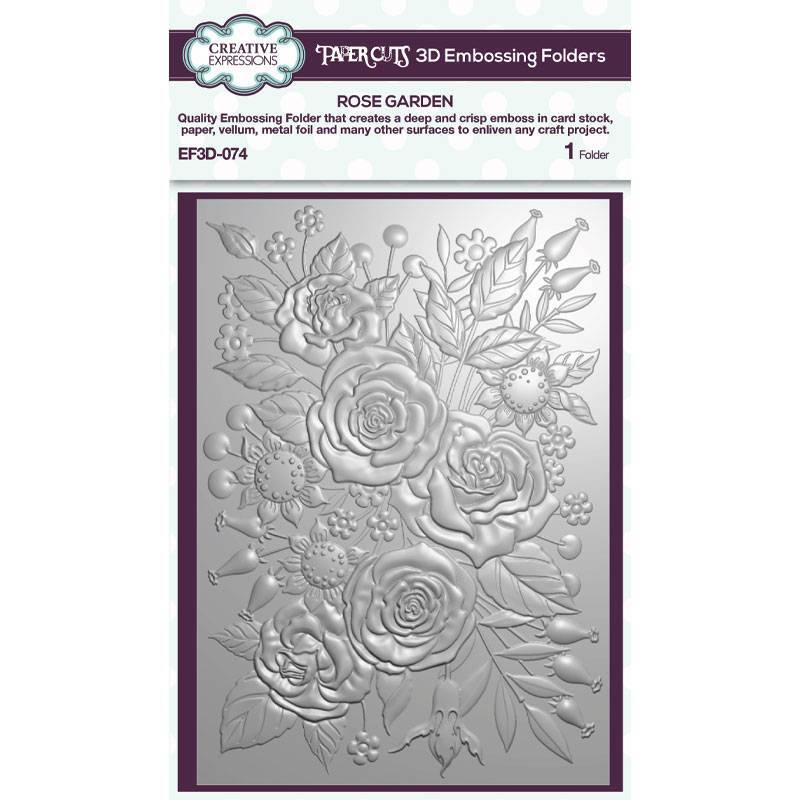 Papercut Emboss Creative Expressions - Paper Cuts 3D Embossing Folders - Rose Garden ...