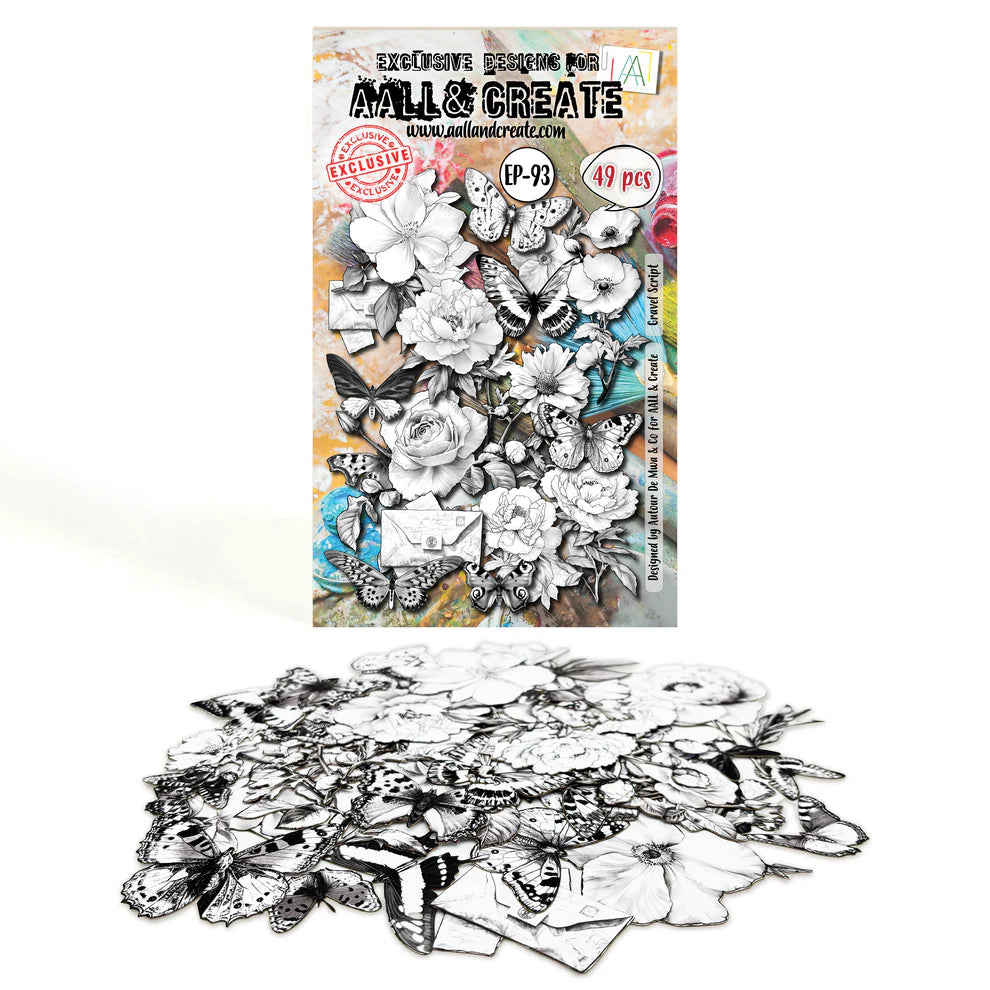 AALL & CREATE - Ephemera Die Cuts  - Gravel Script  #EP-93