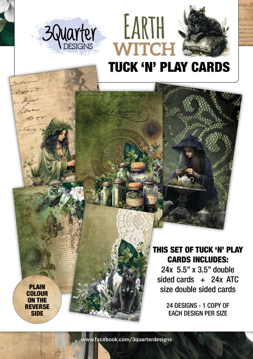 3 Quarter Designs -Earth Witch Tuck 'n' Play Cards
