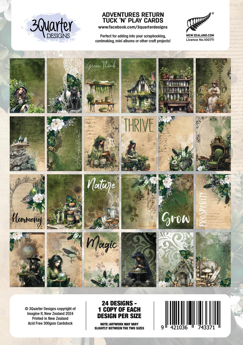 3 Quarter Designs -Earth Witch Tuck 'n' Play Cards
