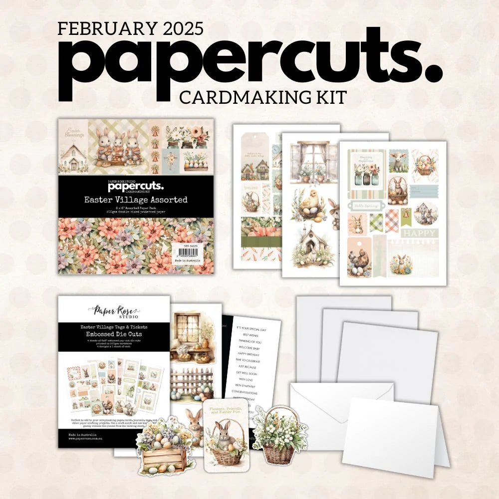 Paper Rose - Papercuts Card Making Kits - February 2025 Vintage Easter