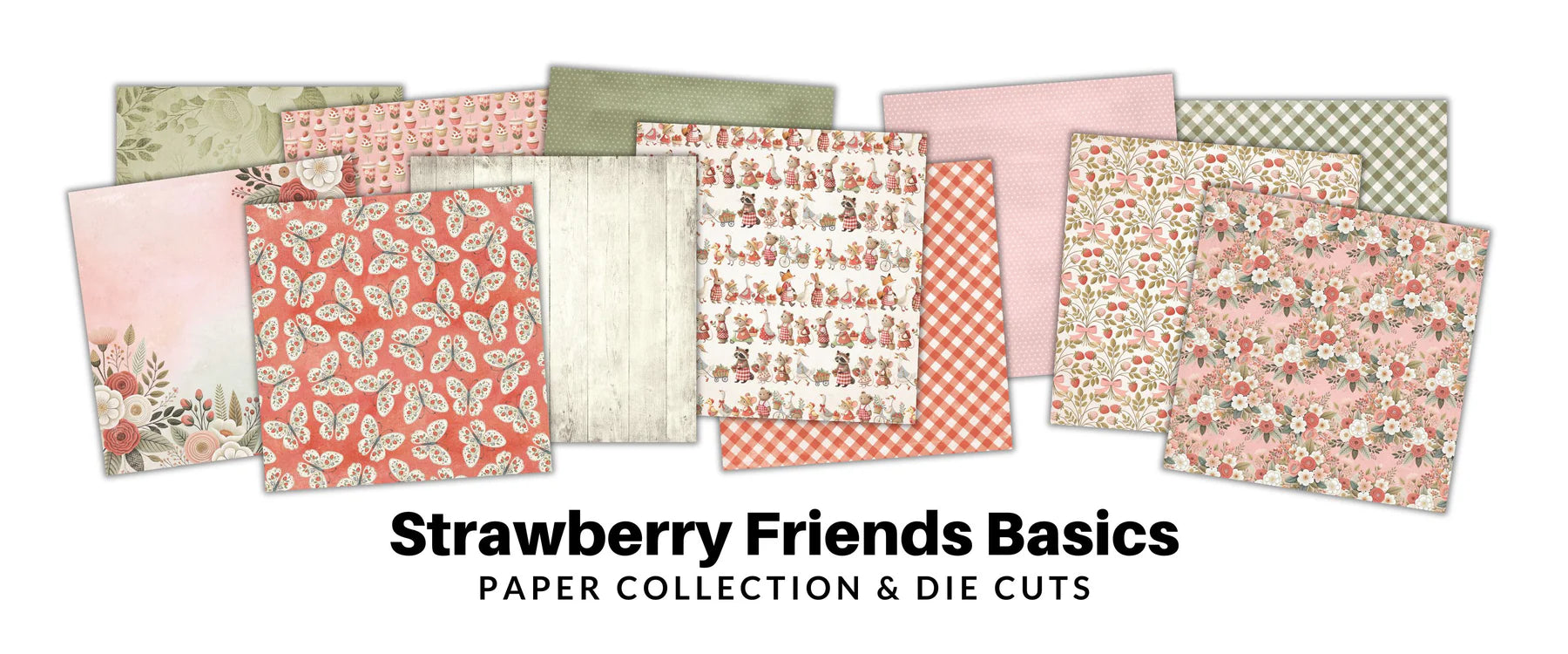 Paper Rose - Strawberry Friends Basics 6'x6' Paper Collection
