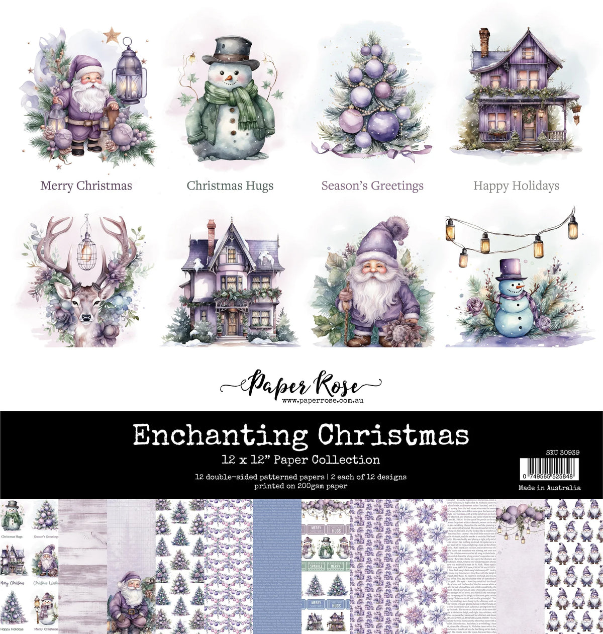 Paper Rose - Enchanting Christmas 12 x 12  Paper Collection