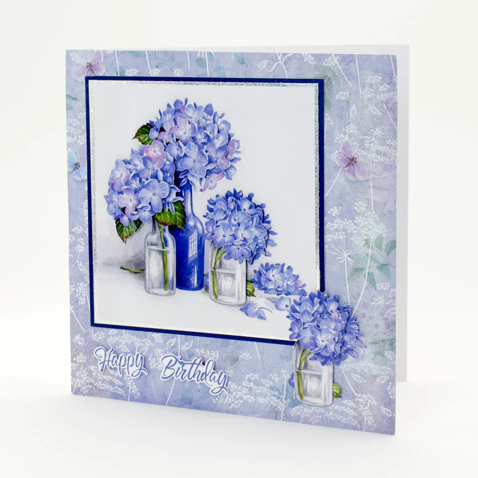 Katy Sue - Die Cut 3D decoupage - Blue Hydrangeas