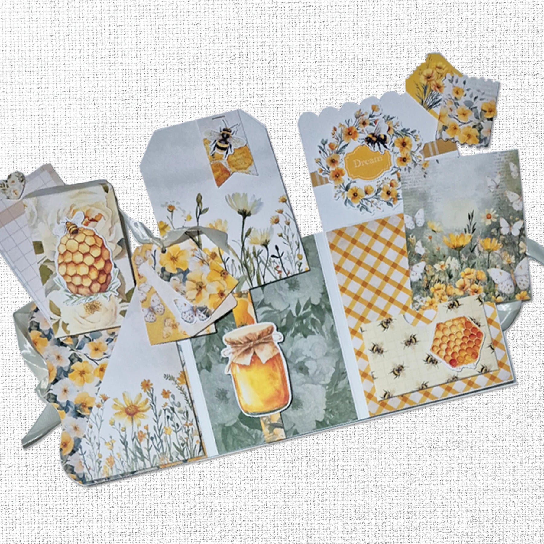 Paper Rose - Mini Junk Journal Folio Kit - Bees & Butterflies