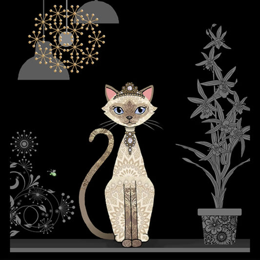 Bug Art Luxury Greeting Cards - Siamese Cat
