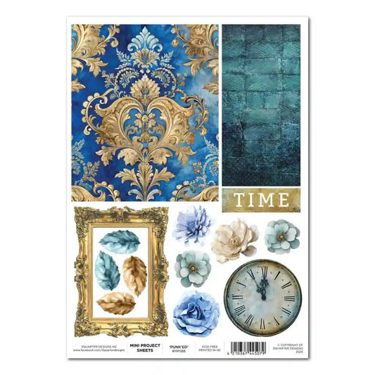 3 Quarter Designs - Mini Project Sheets - Grunged Baroque