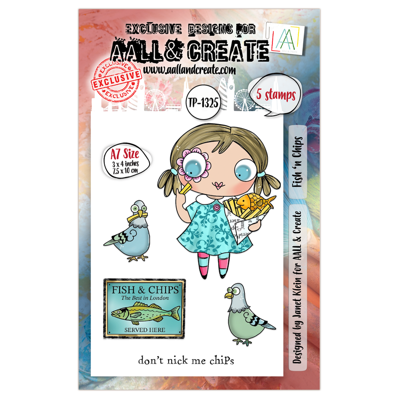 AALL & CREATE - A7 Stamps - Fish n Chip #1325