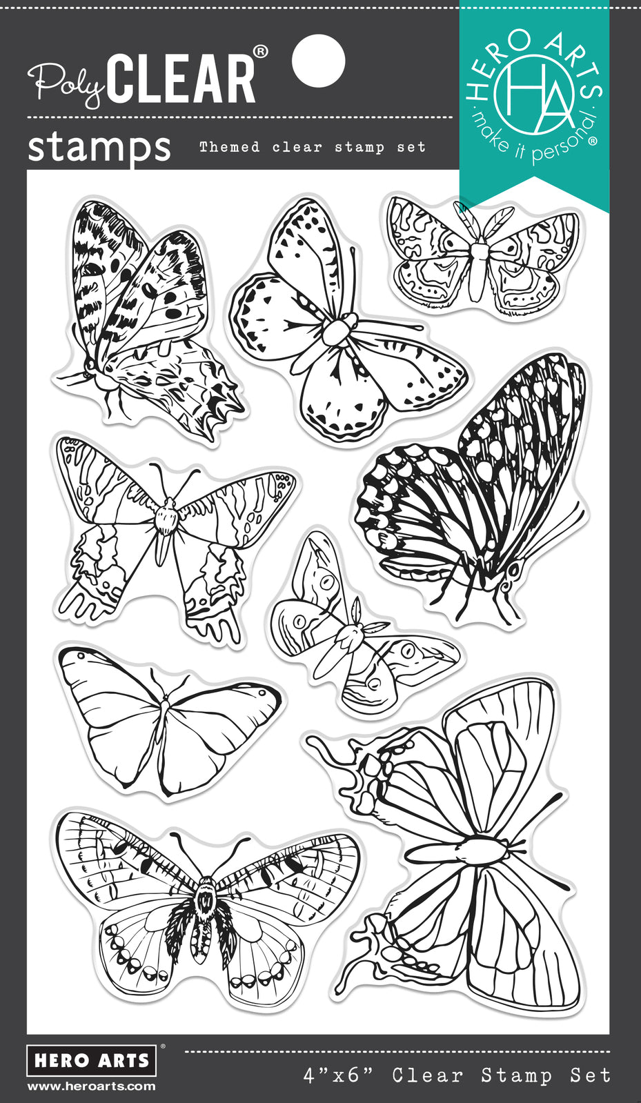 Hero Arts - Clear Stamp + Die Set - Beautiful Butterflies Bundle